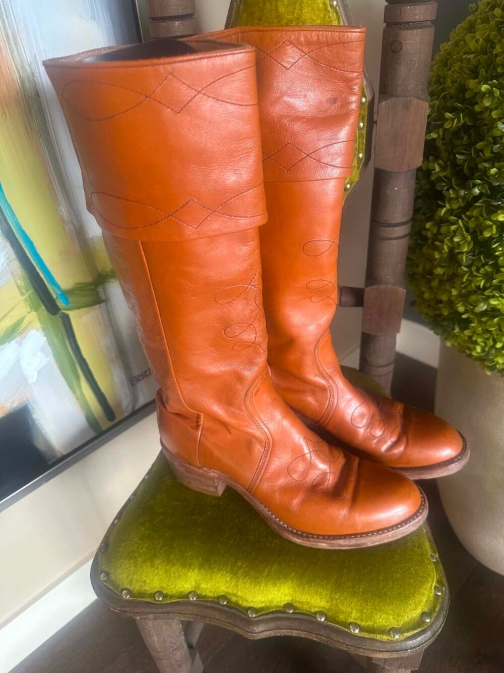 VINTAGE BOULET COWBOY BOOTS
